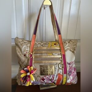 Coach Poppy Graffiti Glam Tote
